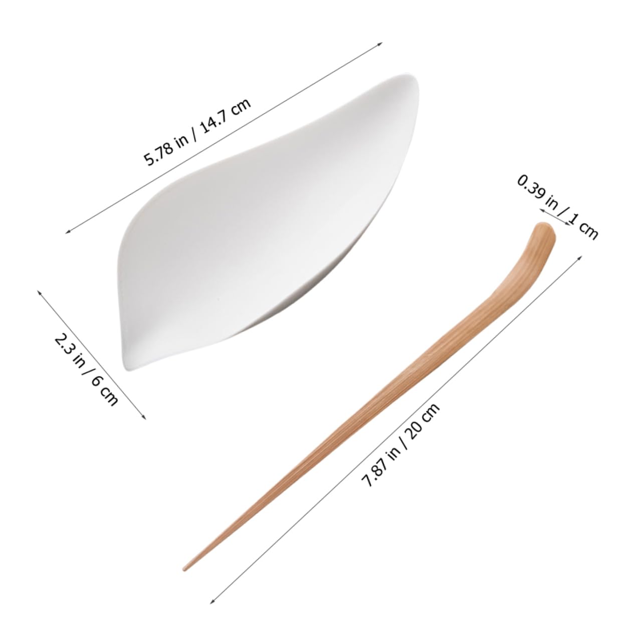 ULTECHNOVO Loose Leaf Tea Scoop Holder Portable Teaspoon Ceramic Teaspoon Delicate Tea Spoon for Milk Powder