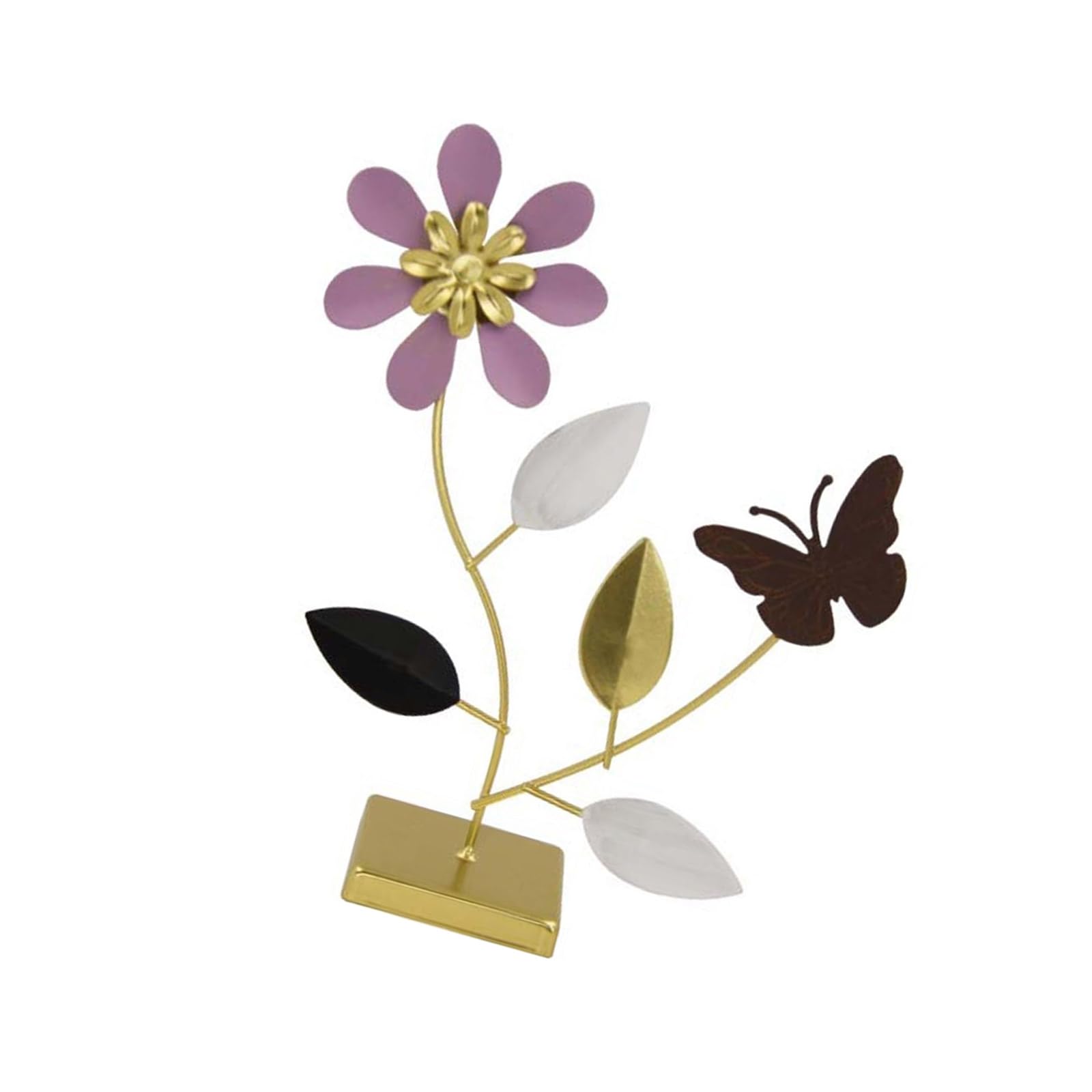 Kalttoy Type A Iron Candlestick Centerpieces Tealight Holder Elegant Floral Butterfly Metal Ornament For Warm Lighting Decors Flower Candlestick Holder