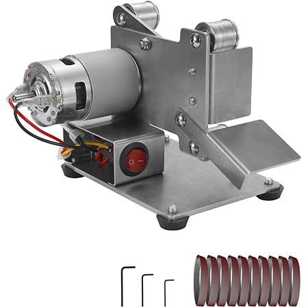 KKmoon Amoladora Multifuncional mini Lijadora de Correa Eléctrica Bricolaje Pulido Máquina, de Molienda Cortador Bordes Afilador