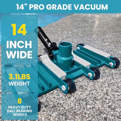 Deluxe Swimming Pool Cleaning Kit Including Pool Net and Vacuum Head, Pool Brush with 13Ft Pole for Above Ground & Inground Swimming Pools by POOLWHALE - Image 7