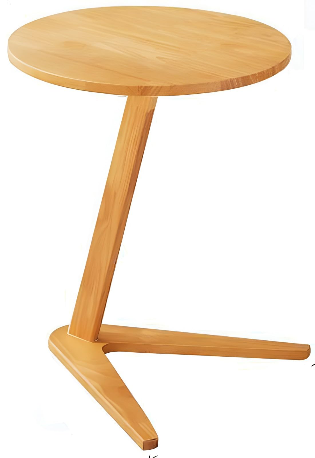 SXZenSpace Round Side Table, End Small Nightstand, Industrial Coffee Tables, For Living Room, Bedroom(Wood/A)