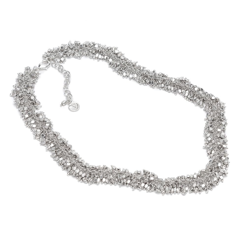 Vestopazzo collana mogra | placcata in argento - ottone | lavorazione artigianale | lunghezza regolabile | nickel tested