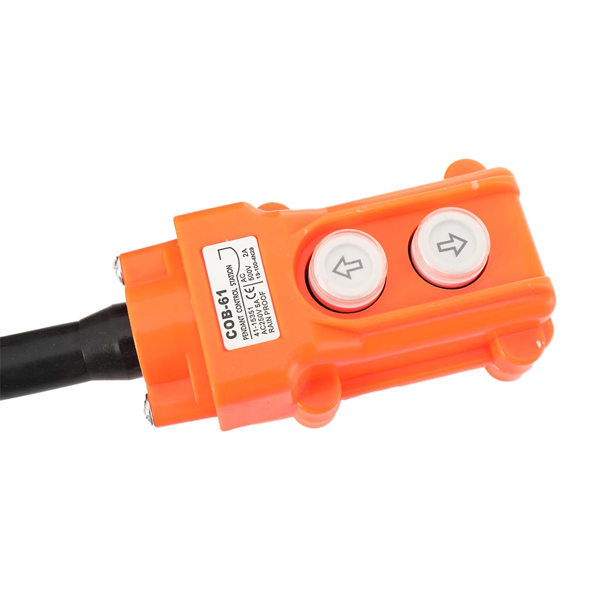 Verricello Elettrico 1500W, Paranco Elettrico 500kg con Corda Acciaio Zincato 7.6m, Gancio Rotante 360°, Telecomando Wireless e LED Sicurezza per Cantieri e Officine
