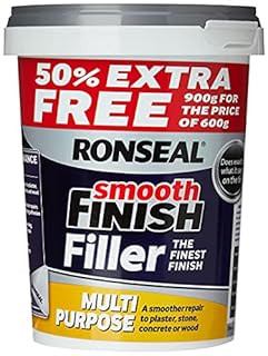 Ronseal 6886271-HHW Smooth Finish Filler Multi-Purpose Ready Mixed 900g, White