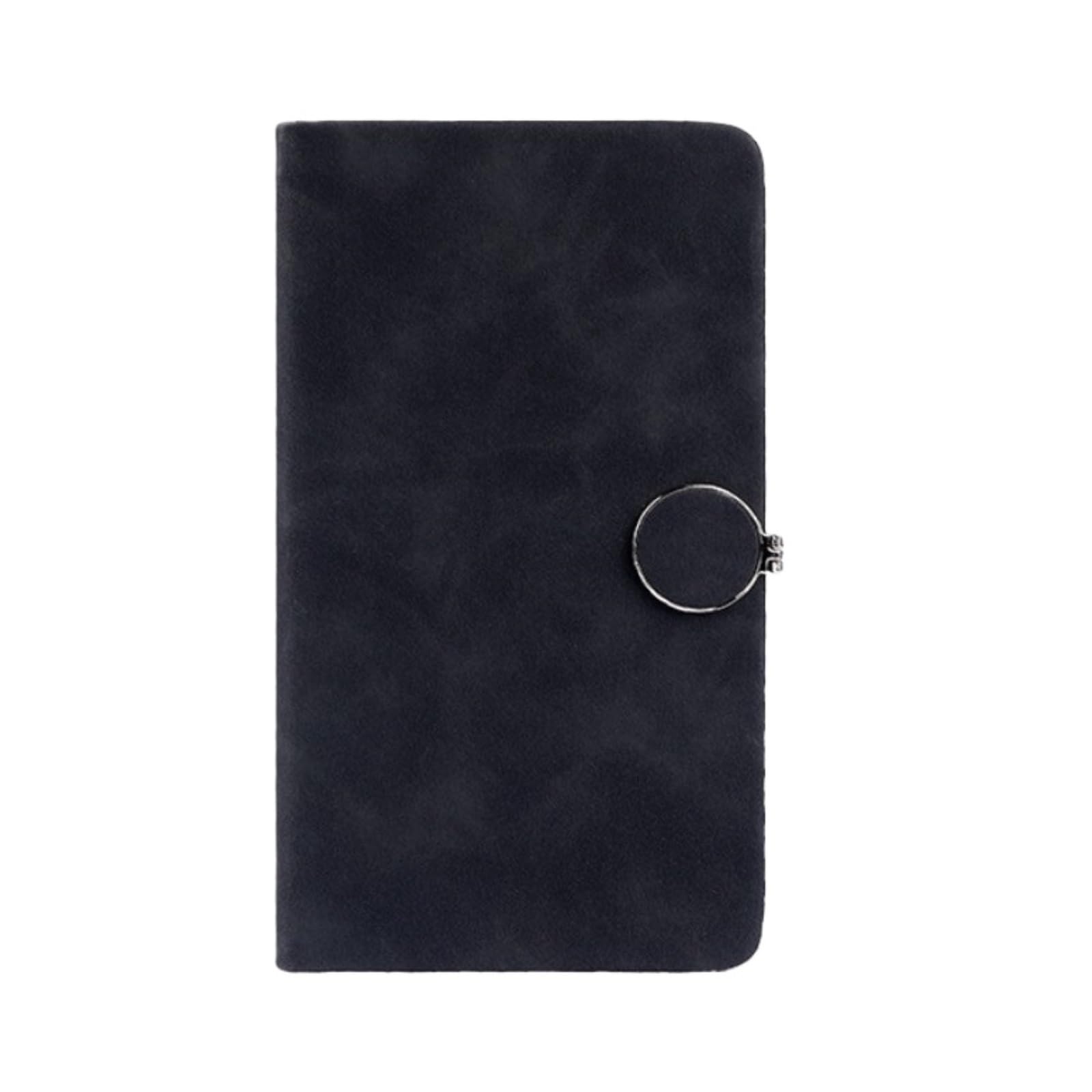 Bloc-Notes libreta Cuaderno De Viaje Tamaño A6 con Cierre Magnético Redondo Material Escolar(Black)