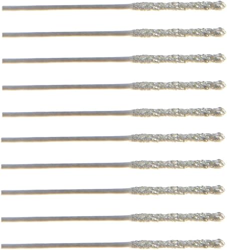 Miniatura 6 de Auniwaig Brocas de torsión de diamante de 0.047 in de acero de alta velocidad HSS para piedra de cristal de conchas de mar 10 piezas