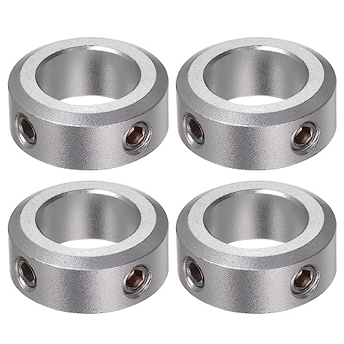 HARFINGTON 4pcs Shaft Collar 16mm Bore Aluminum Alloy Set Screw Shaft Collars, 26mm OD, 10mm Width, for Wheel Barrow Axle, Gearbox Assemblies, CNC Machine Tools, Industry, Anodization