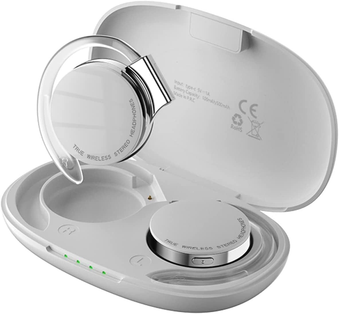 Ear-Hook Wireless Earphones TWS Bluetooth Earbuds Compatible with iPad Pro 11,13 (2025) / iPad Air 11,13 (2026) - Over the Ear Headphones True Wireless Stereo Charging Case Hands-Free Mic