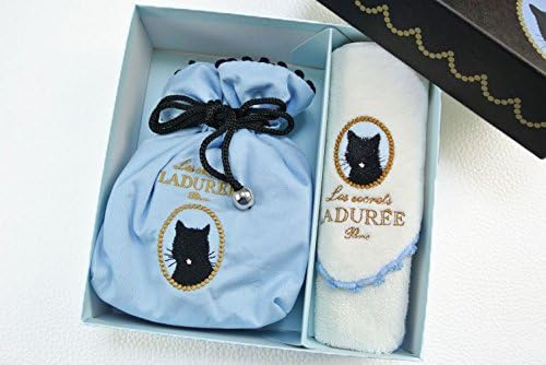 Amazon ラデュレ Laduree 巾着 ポーチ タオルハンカチ セット 専用箱付 ブルー系 ブランド レディース 女性 女性用 小物入れ ハンドタオル タオル ハンカチ お返し 母の日 ハンカチ バンダナ 通販
