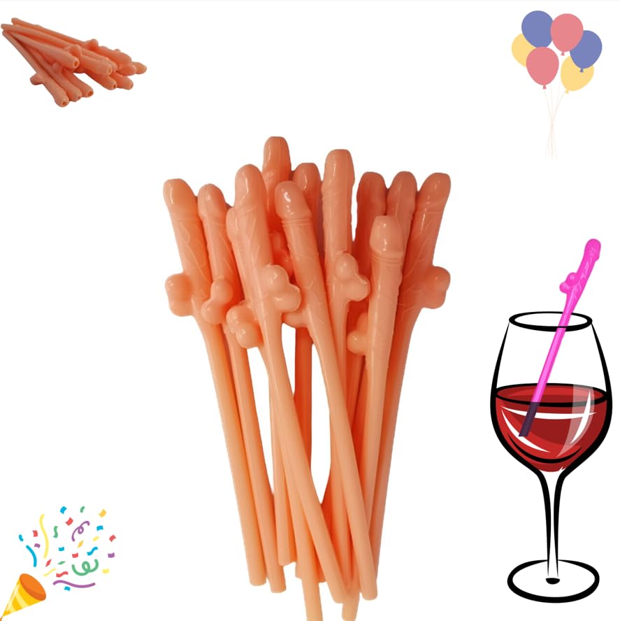 Natural Willy Straws: Bright and Colorful Accessories for an Unforgettable Hen Party or Bachelorette Bash!