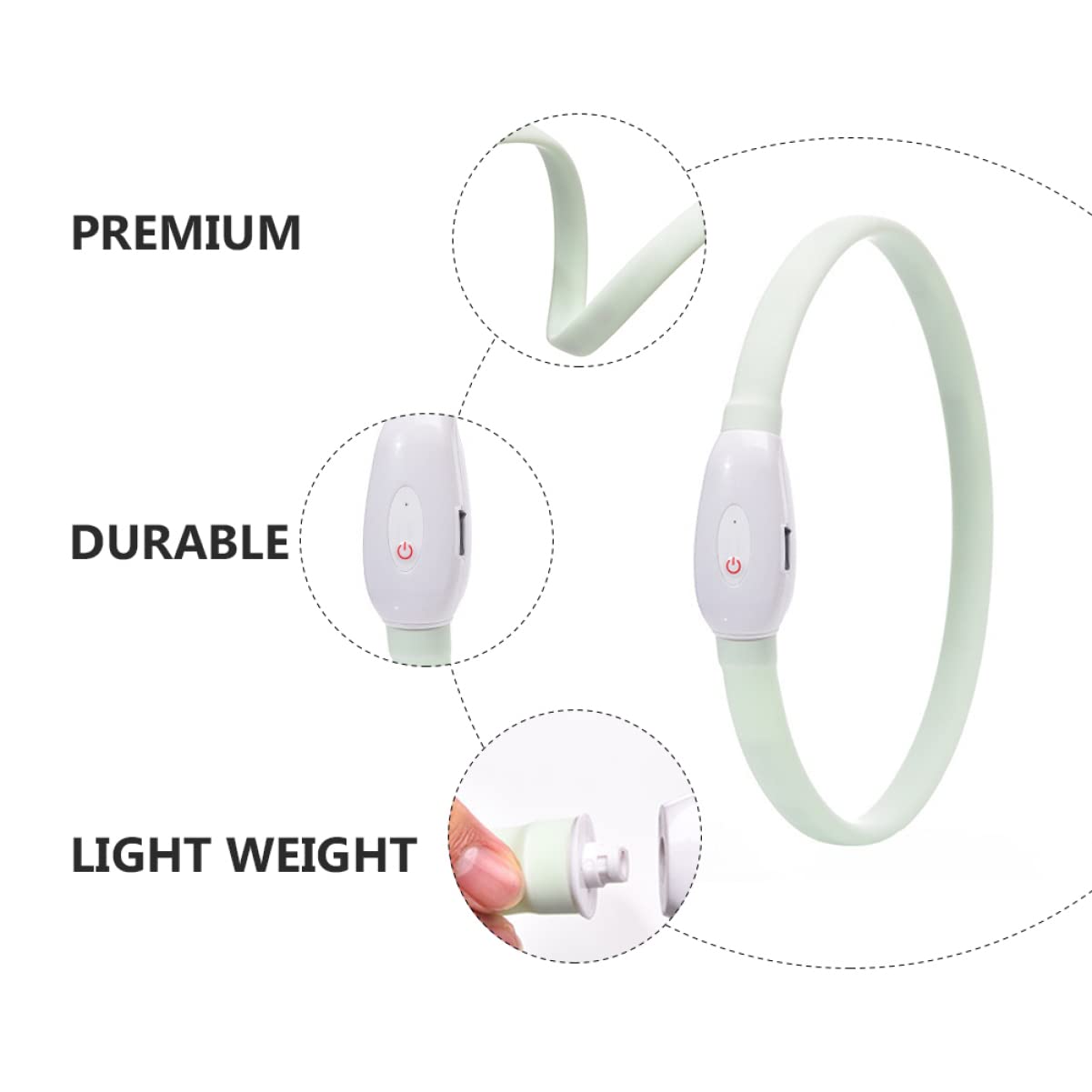 Mipcase 2ensembles Collier Lumineux pour Animaux De Compagnie USB Rechargeable Collier Clignotant LED pour Chien Sécurité Nocturne Et Confort Optimal