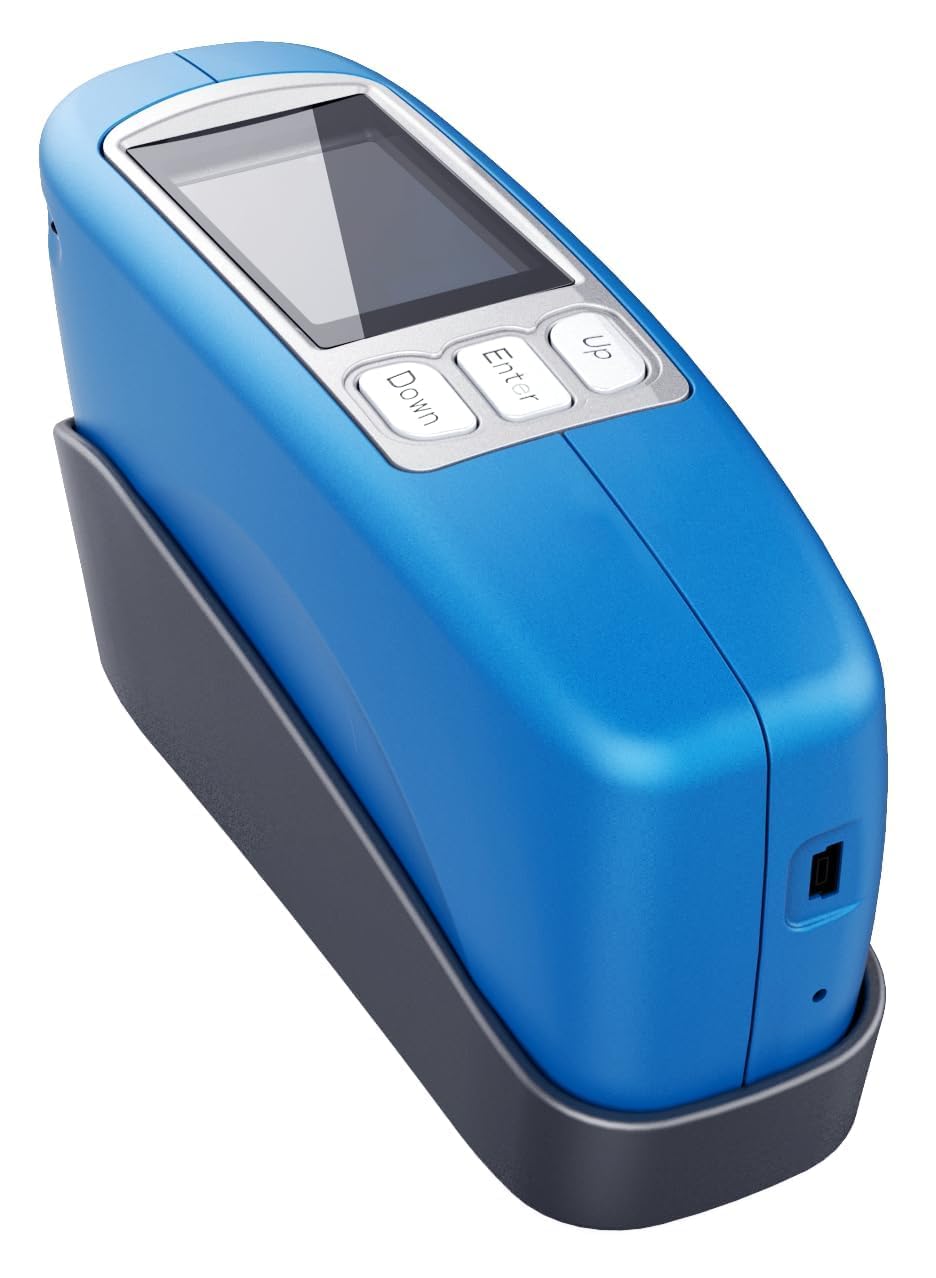 20° 60° 85° Gloss Meter Tri-Angle Glossmeter with Test Range 20°0-2000GU 60° 0-1000GU 85°0-160GU Simple Mode Standard Mode and Sample Testing Mode