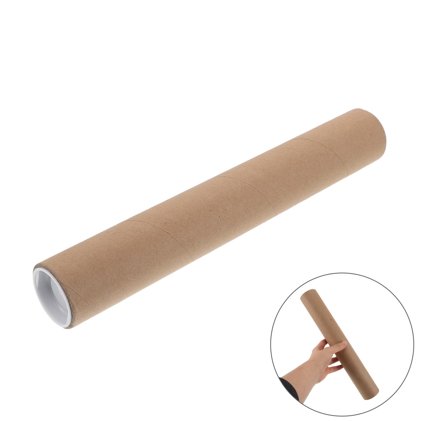 POPETPOP Versandröhren aus Kraftkarton 12 Stück 30cm X 4cm mit Deckel für Poster und Dokumente Schutzrohre für Baupläne und Archivierung im Büro und Atelier