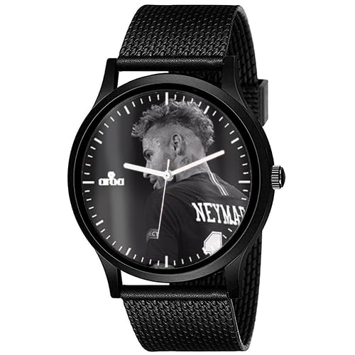 AROA Watch New Watch for Neymar in No:10 Jersey Black and White Model : 690 Black Metal Type Analog Black Strap Watch Black Dial for Men Stylish Watch for Boys (B0C77NKQPR) Amazon Price History, Amazon Price Tracker