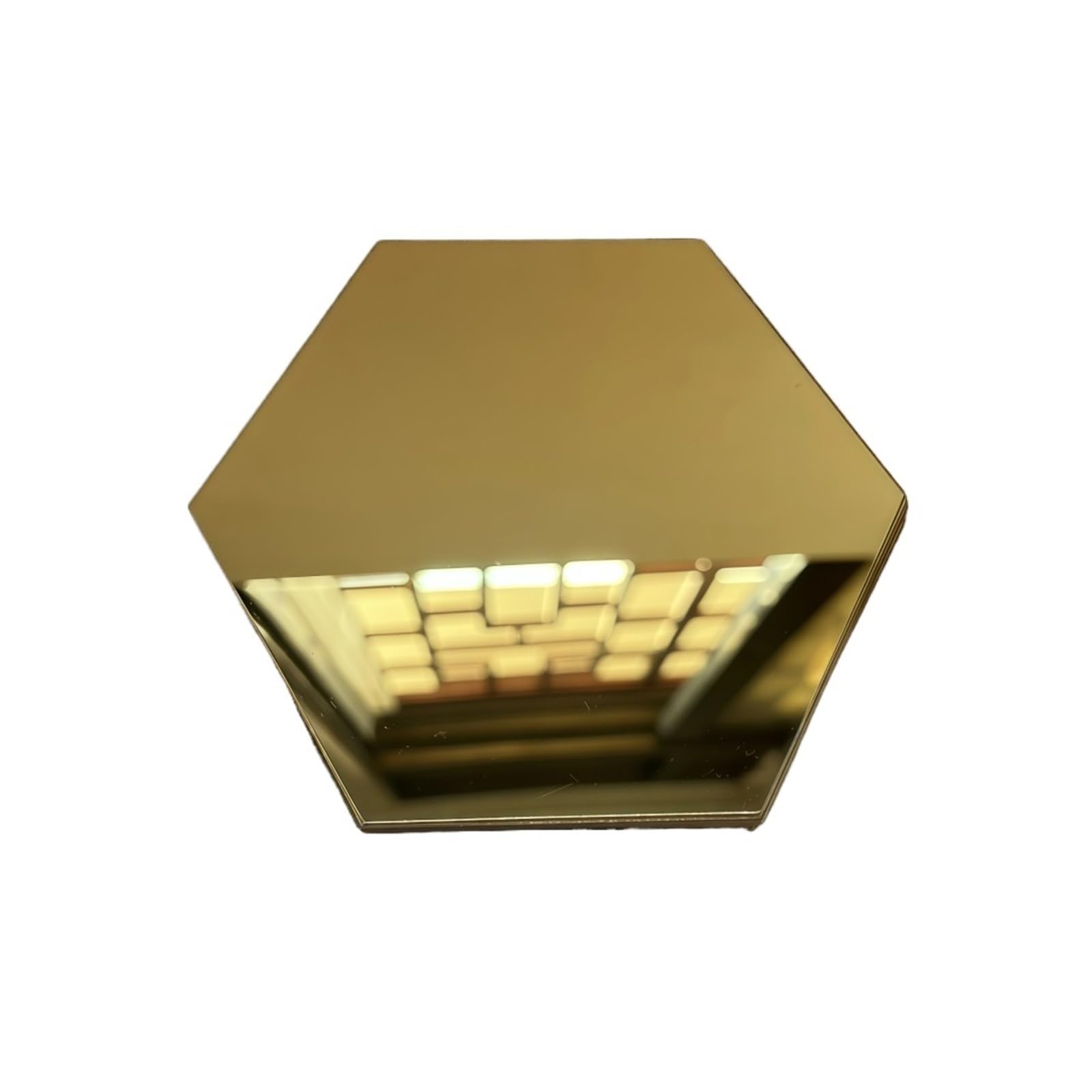 Hexagonal Mirror Wall Sticker Hexagon 3D Mirror Wall Sticker Home Decor DIY Self-Adhesive Mirror Decal Decor Stickers Art Wall Decoration(Gold,6pcs)