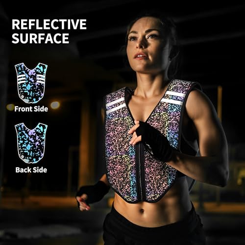 Image of PROIRON Weighted Vest Soft Washable for Men Women 6.5lbs /11lbs /17.5lbs /22lbs,Fully Reflective Running Weight Vest,No Leakage Weighted Vest for Fitness,Workout,Weight Loss,Strength Training