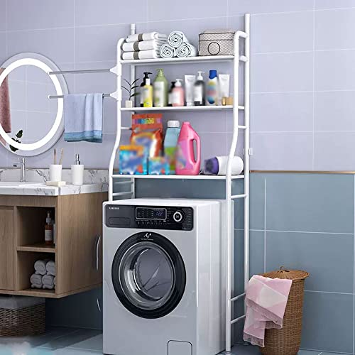 Meuble de rangement autoportant toilettes et machine à laver étagère salle de bain gain de place