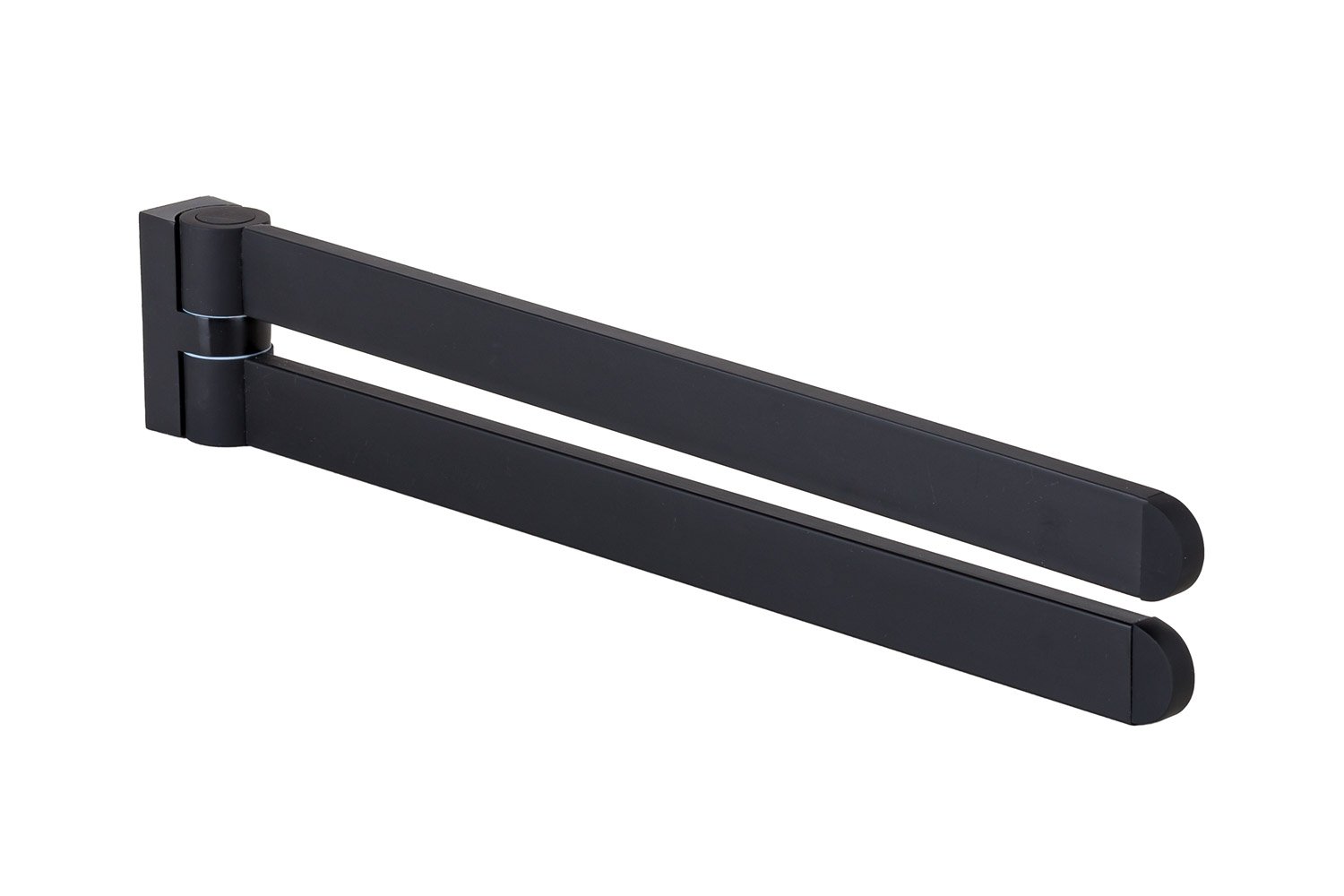 Gedotec Doppel-Handtuchhalter ręcznik kąpielowy pręt obrotowy - ocean | uchwyt na ręcznik kąpielowy 2 ramiona | metal czarny matowy | uchwyt do ręki - Aufhänger montaż na ścianie | długość 400 mm | 1 sztuka - vintage podręczny