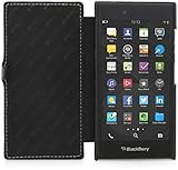 StilGut Book Type Case mit Clip, Hülle aus Leder für BlackBerry Leap, schwarz - 2