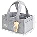 PeraBella Diaper Caddy Organizer with Handle, Baby Shower Gifts Basket Bag, Registry Search Must Haves Items, Nursery Storage Organizer for Newborn Girl Boy, Baby Bag Essentials, Car Diaper Caddy Cart