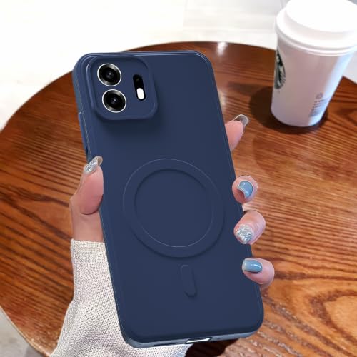 Image of Outlouders Back Cover for OnePlus N6 5G | Soft Matte Silicone | Slim Fit | Magnetic-Safe Logo Design (Magnetic-Safe Not Compatible) | Shockproof | Camera Protection Bumper Case (Blue)
