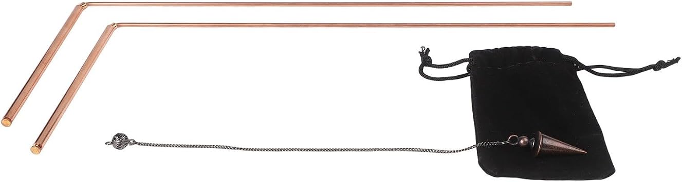Adjustable Copper Dowsing Rod With Pendulum Kit For Ground Survey Metal Detection Measurement Tool