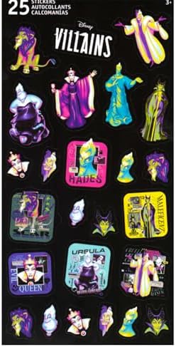 Disney Villains Stickers Party Favors for Boys & Girls 12 Pack Bundle image 4