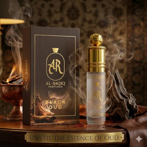 Image of Black Oud Attar, Woody & Musky Fragrance Unisex Non-Alcoholic Long Lasting Attar for Men & Women - 6Ml