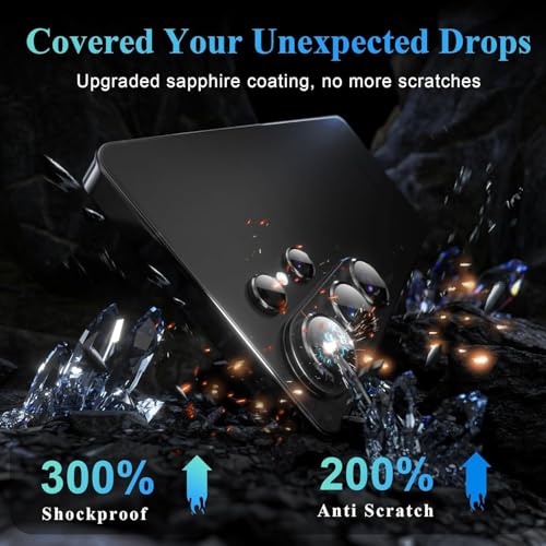 Image of Camera Lens Protector Compatible with Galaxy S26 Ultra | 9H Tempered Glass Lens Guard | HD Clear Scratch Resistant | Full Coverage | Case Friendly | Easy Installation | Black