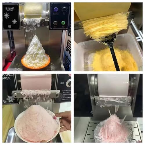 Commercial Ice Shaver Machine, 750W Electric Snow Cone Maker, Adjustable Speed, Durable Stainless Steel, Perfect for Snowflakes, Shaved Ice, and Ice Cream Treats