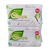 SHUYA Panty Liners Size 155mm without Wings, Negative ion Strip, Mint Herbal Scented- 60Count(Packs of 2)