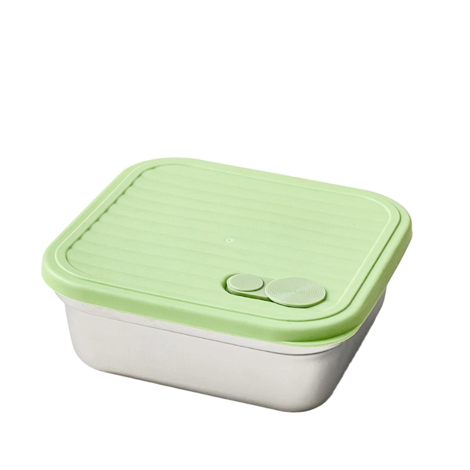 Tsophreniq Leak Proof Lunch Container Stainless Square Box with Lid Portable Fruit Salad Food Container for Travel Stainless Box