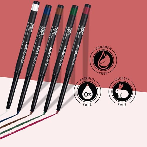 Image of FACESCANADA Magneteyes Color Kajal - White Serenity 06, 0.30g | Highly Pigmented Kohl | 12 Hr Long Stay | Matte Finish | Single Stroke Glide | Water Proof | Smudge Proof | Almond Oil Enriched