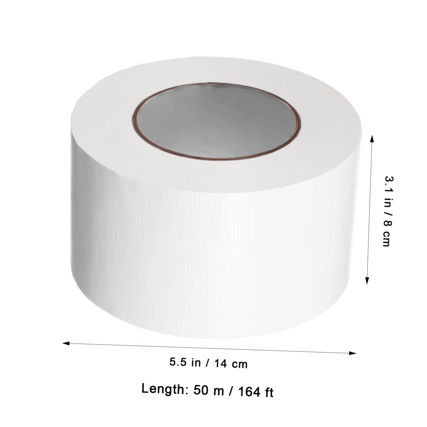 Ruban Adhésif Toilé Blanc 80mm X 50m, Rouleau Unique