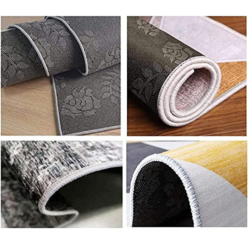 Alfombra de pasillo gris y oro de 60x100 cm lavable y antideslizante para cocina y hogar 2