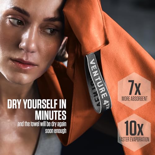 VENTURE 4TH Toalha de secagem rápida. Toalha de viagem de microfibra ideal para acampamento, caminha