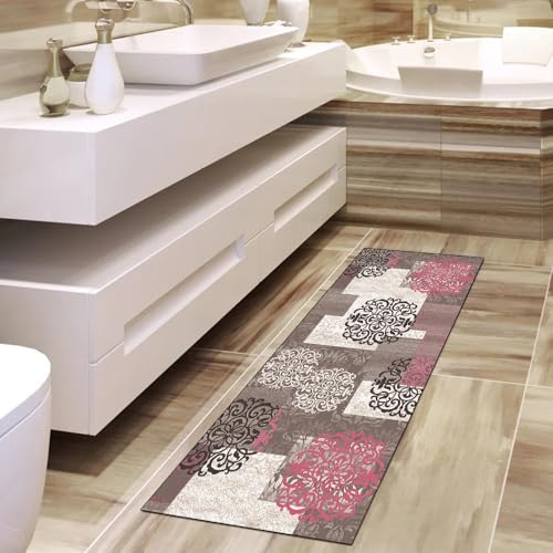 Alfombra de pasillo antideslizante y lavable atrapasuciedad 4