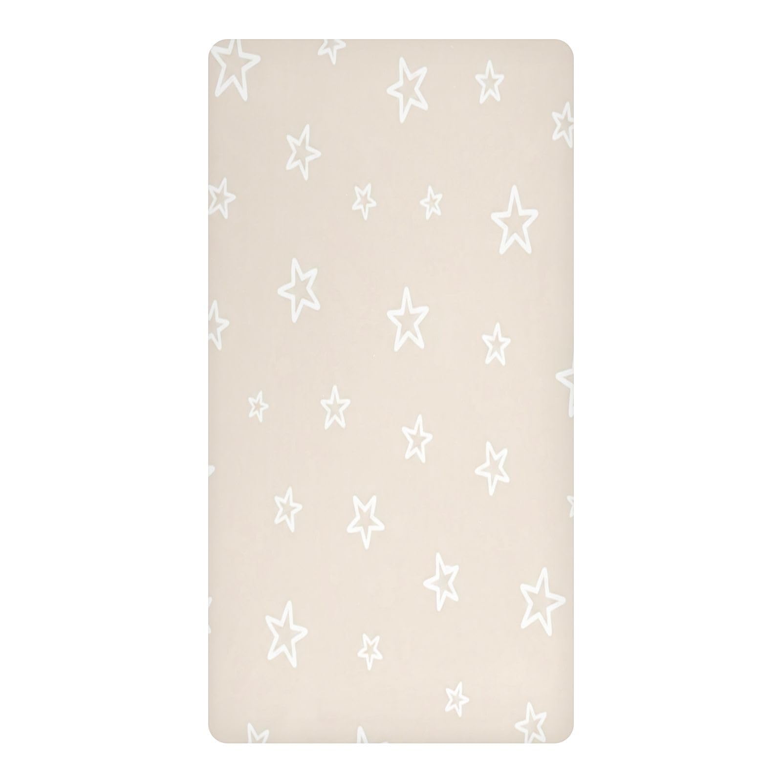BOESI Star Pattern Waterproof Crib Sheet,Fitted Mattress Protector