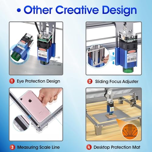Gravador a Laser SCULPFUN S6 Pro, Máquina de Gravura a Laser com Saída de 5500mW, Cortador a Laser D