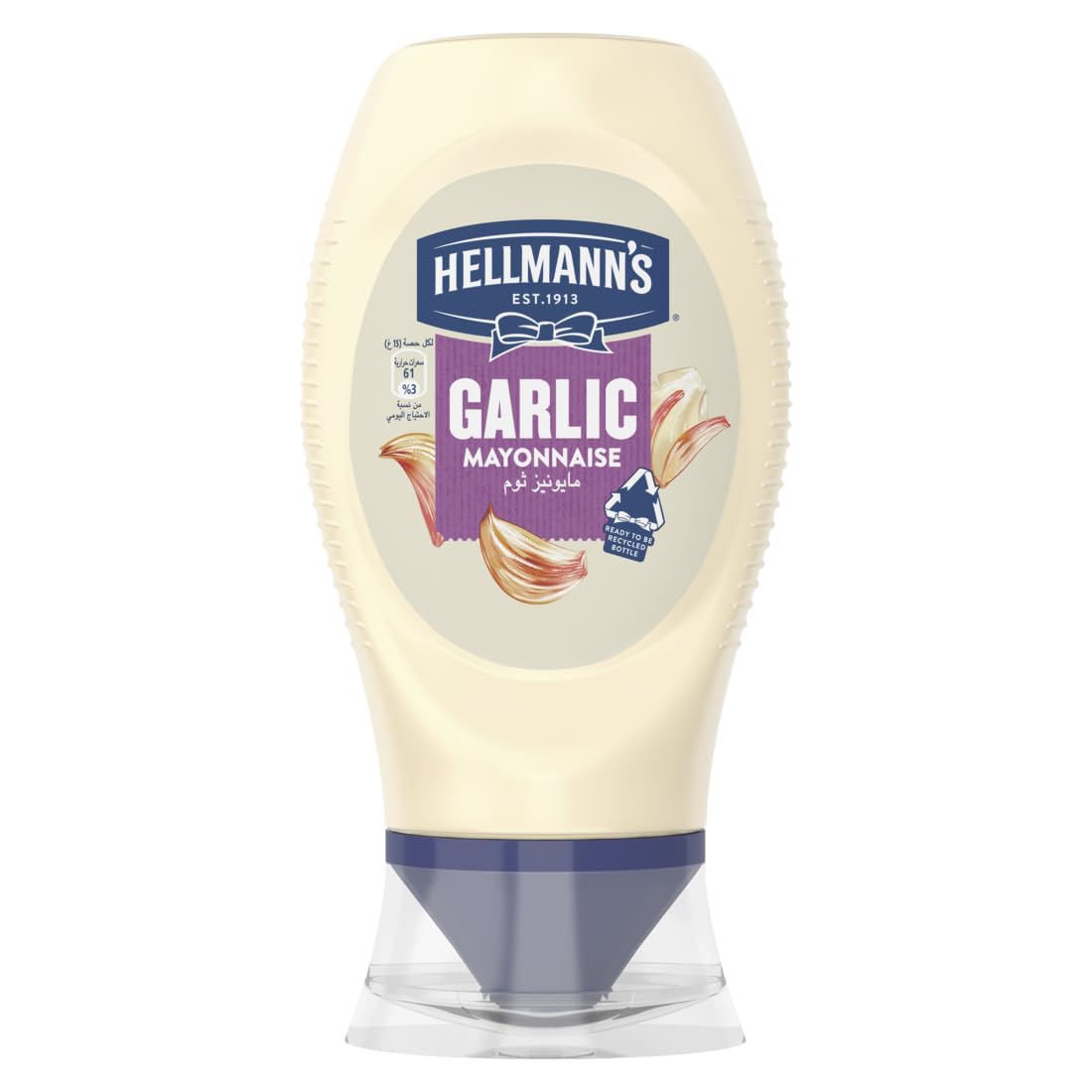 Hellmann'sMayonnaise, Ideal As A Dip, Dressing Or Spread, Garlic, Intense Creamy Flavour, 235G