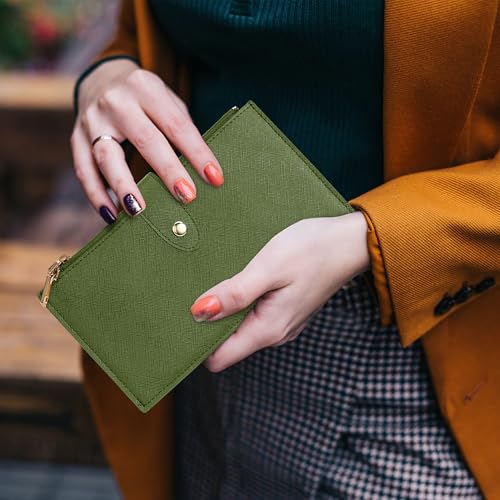 Image of Travelambo RFID Wallet Women Large Size Bifold Multi Card Wallet Case with Zipper Pocke Credit Card Holder for Women
