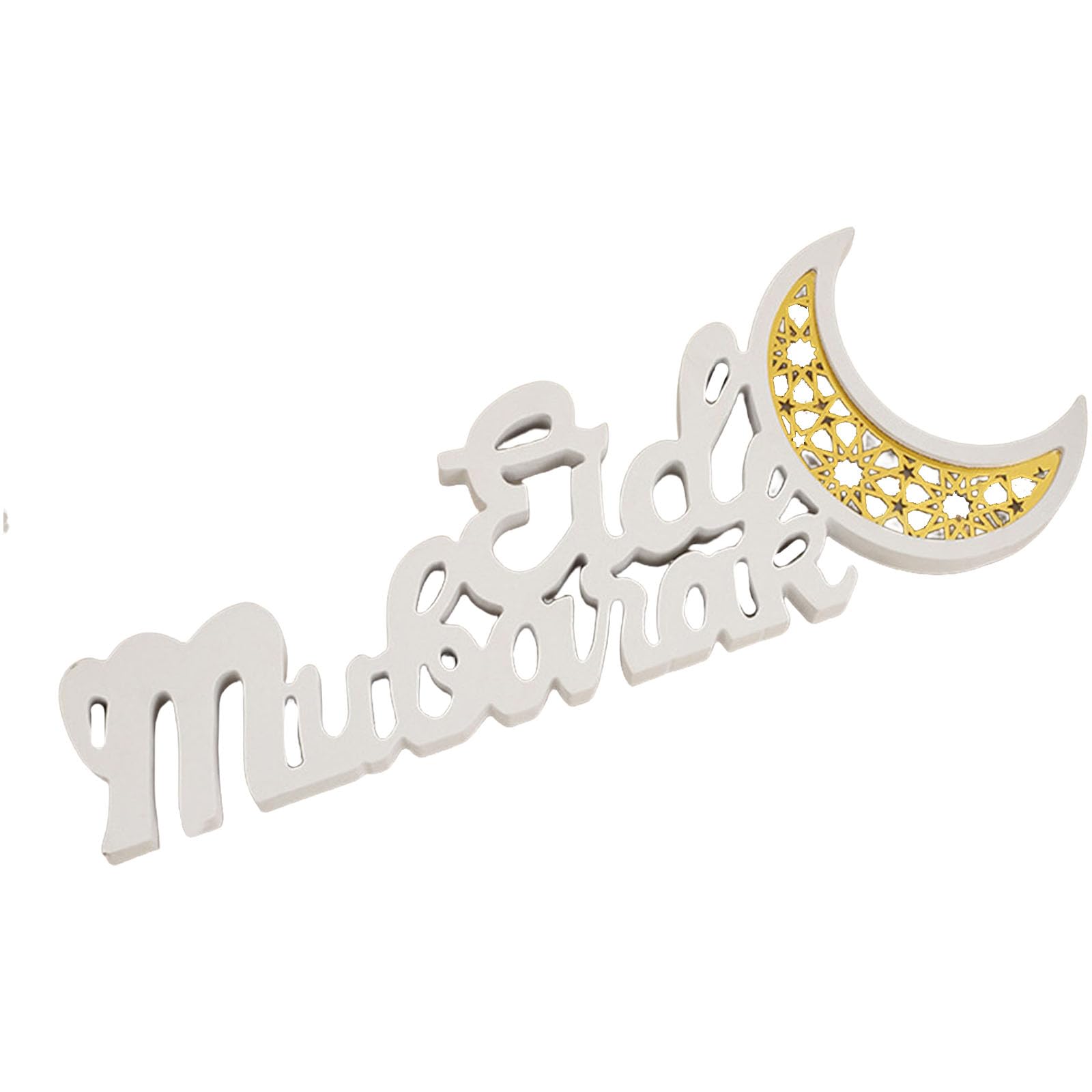 Buxuaaaa F Intricately Carved Eid Letter Sculpture Home Decoration Muslims Accessories Dining Table Ornament Or Kitchen Use Home Decoration Or Eid