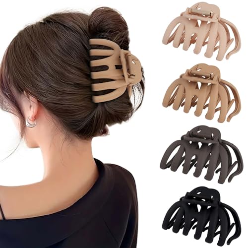 Kavya 4 Pince Cheveux Femme Octopus Pinces à Cheveux 9,5 CM Grande Hair Clip Antidérapantes Claw Clip Pour Cheveux épais Accessoires Cheveux Femme