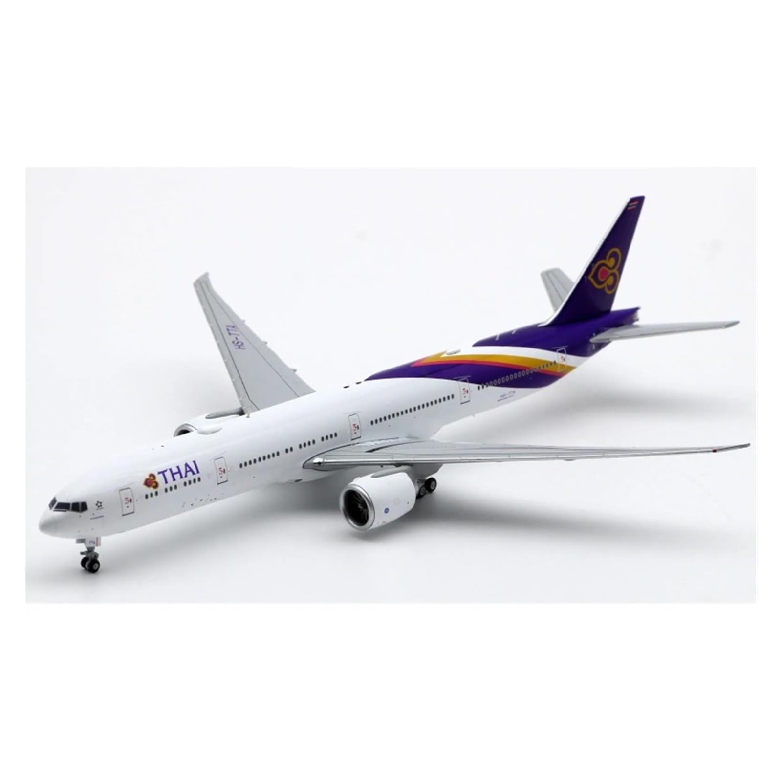 Avión a Escala 1:400 para Thai Airways Boeing B777-300ER Modelo de avión Modelo de avión de aleación fundida Modelo de avión de pasajeros Adecuado para exhibición