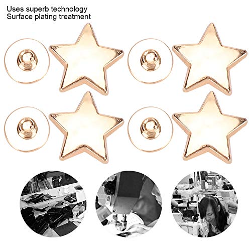 Rebite em forma de estrela, revestimento de material de liga de zinco, rebite de cinto, jaquetas de