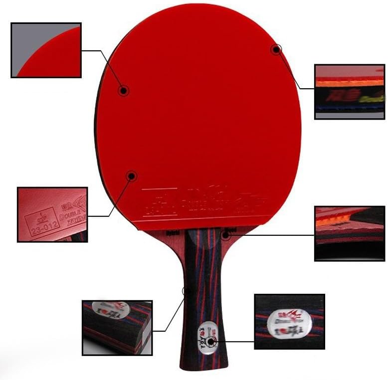 JITEM Ping Pong Paddles, Table Tennis Bat Set, Arc-Ring Combination Fast Attack Table Tennis Racket, 9 Star Professional Ping Pong Bat for Players and Coaches
