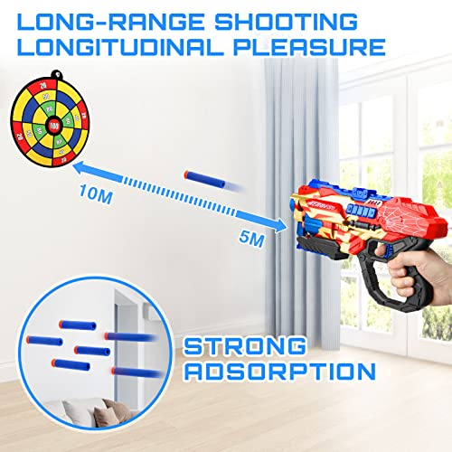 Spider Gun Toy For 5 6 7 8 9 10+ Year Old Boys - Kids Idea Birthday Gifts Outdoor Activity Party Shooting Game Toy Gun For Kids Teens Adults W 20 Elite Darts 6-Dart Rotating Barrel Tactical Rails #TOP1