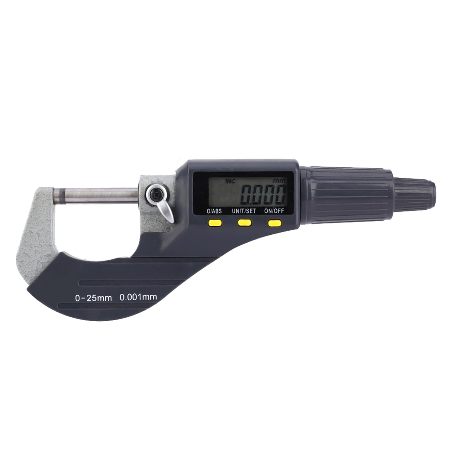Calibrador micrométrico electrónico digital Herramienta de medición de precisión de 0,001 mm con pantalla LCD para ingenieros mecánicos y entusiastas del bricolaje Construcción de (0-25 mm)