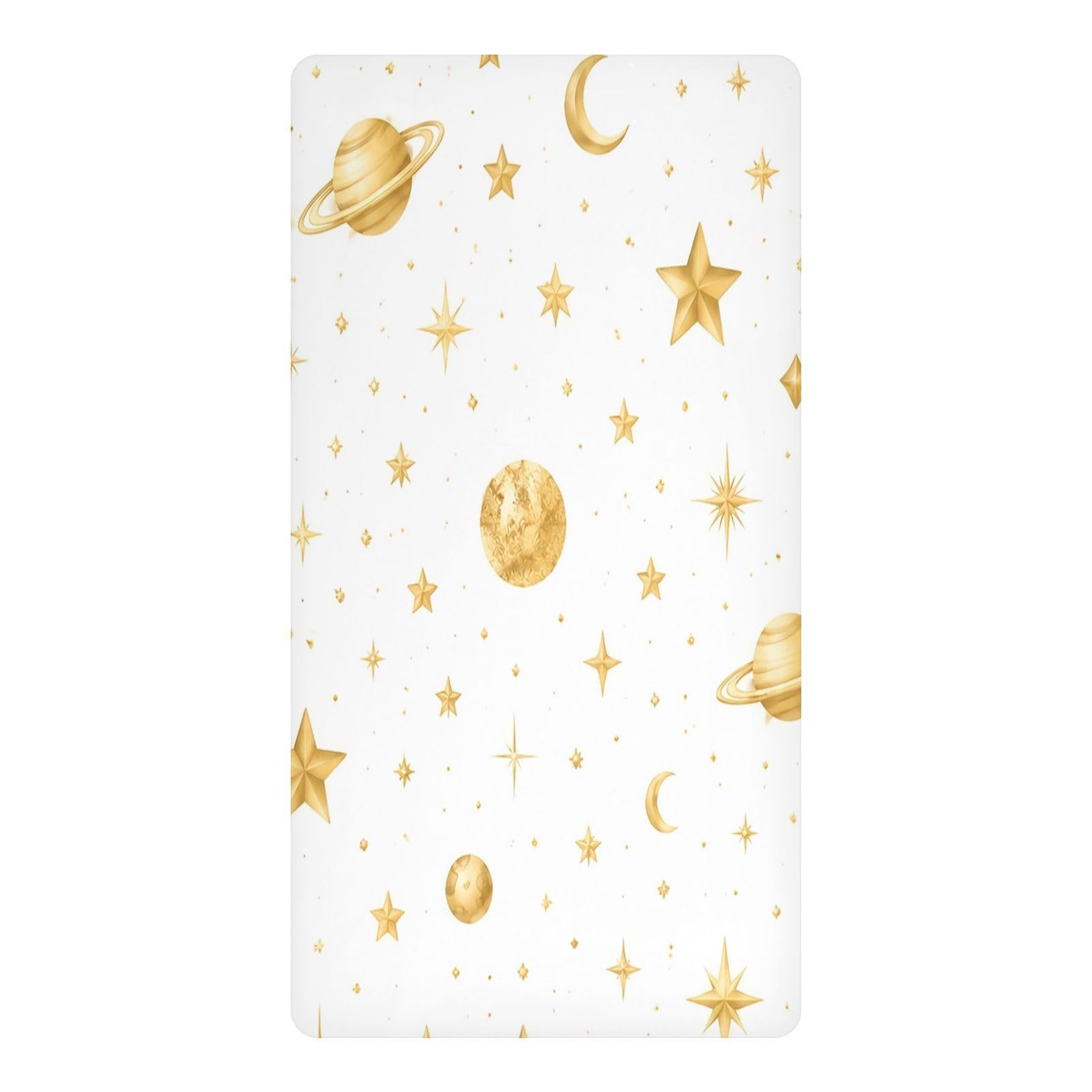 BOESI Space Planet Waterproof Crib Sheet,Fitted Mattress Protector