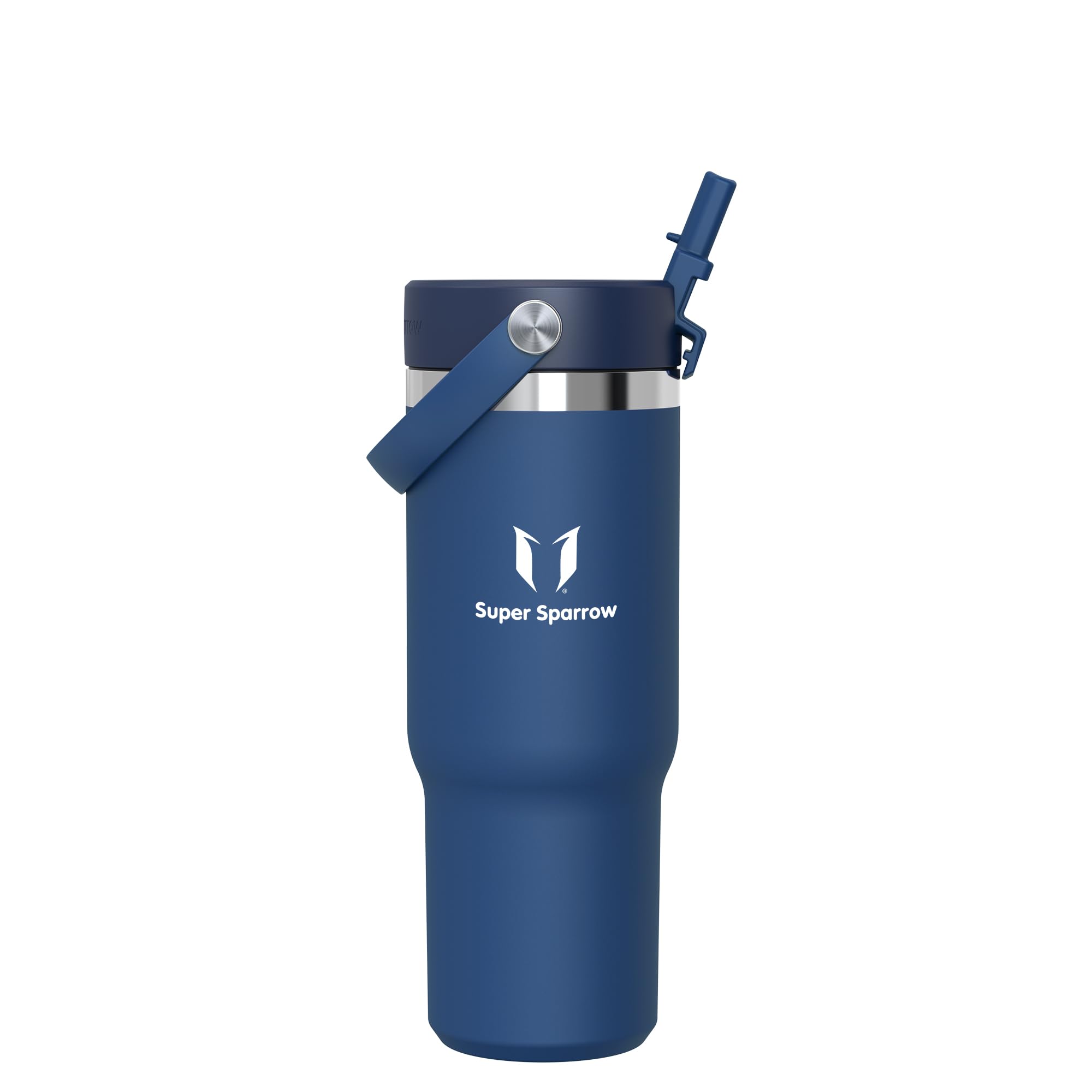 Sparrow Borraccia Termica 900ml - Twistpath Borracce con Tappo Flex con Cannuccia - Senza BPA & Perdite Bottiglia Acqua - Inox Borracce Termiche Per Portabevande - Ideale Per Casa, Ufficio O Auto